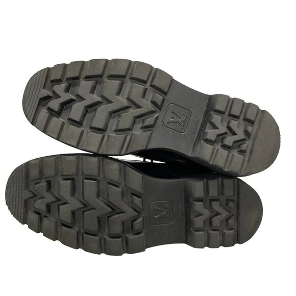 LOUIS VUITTON black ice line - Black Dark Gray Men's Shoes Leather 577-081325 - Picture 4 of 9